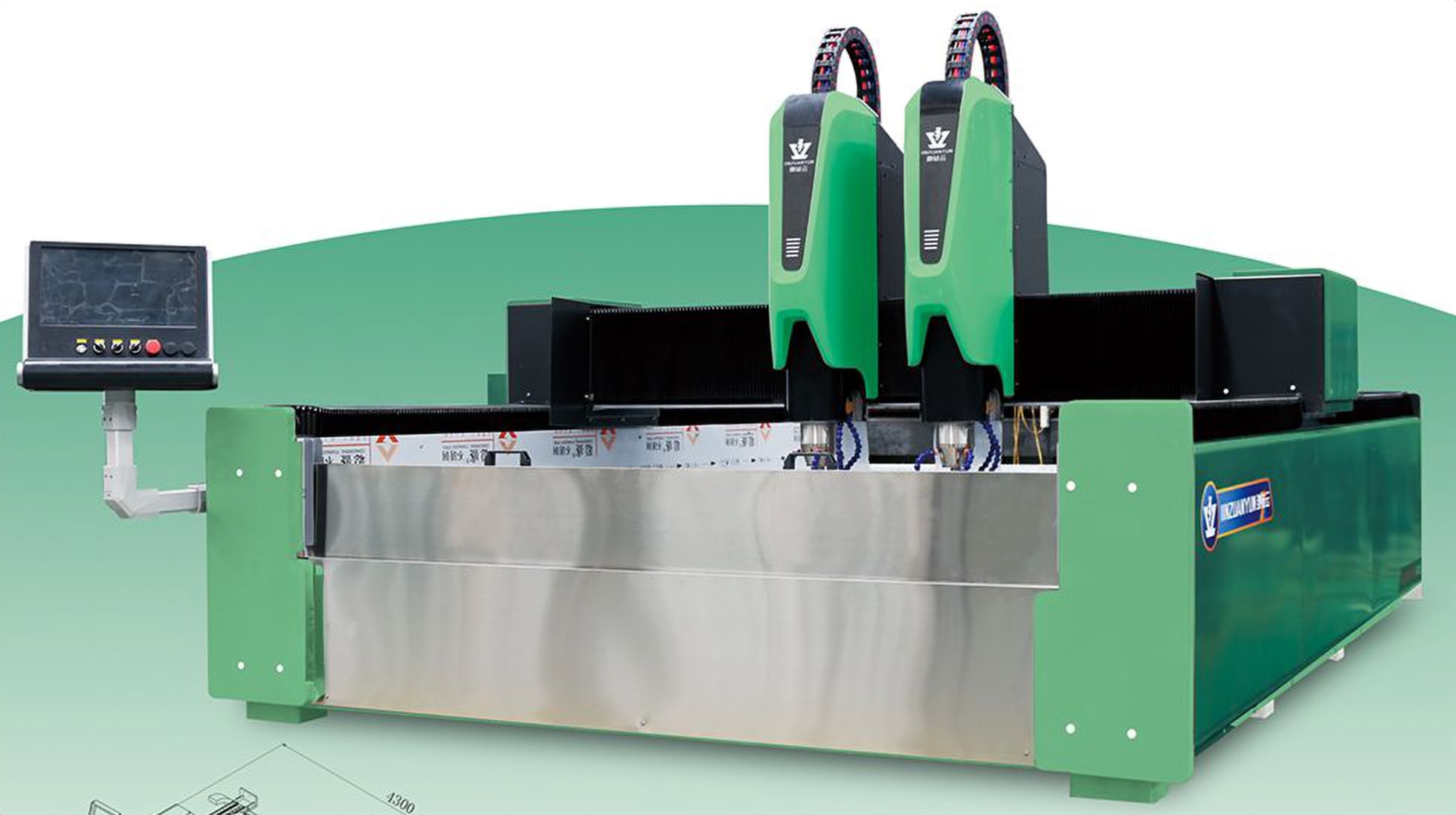 Jinzuan 3015T-2D/3D/4D Çok Kafalı 3 Eksen CNC Taş Freze Makinesi